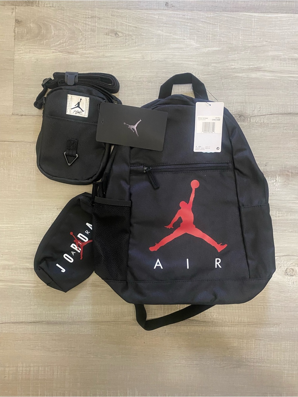 Jordan Kids Set of 3 Packs. Includes Backpack/Messenger Pack/Pencil Case. NWT.